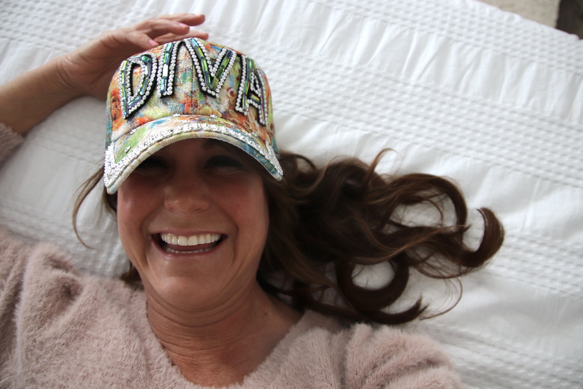 Popfizzy Women’s Bling Denim Baseball Caps example photo