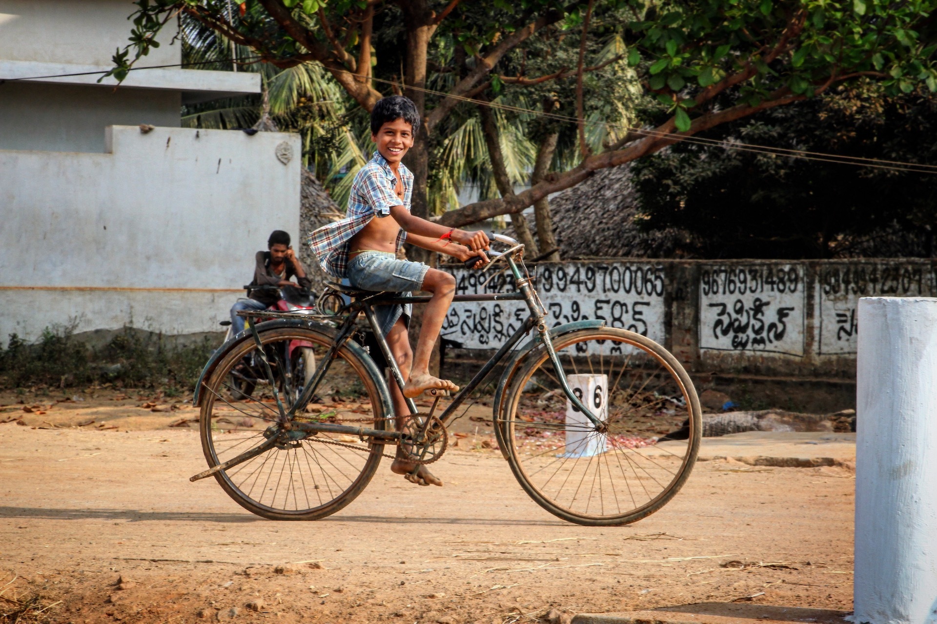 Cycling week: Kids riding on bicycles example photo