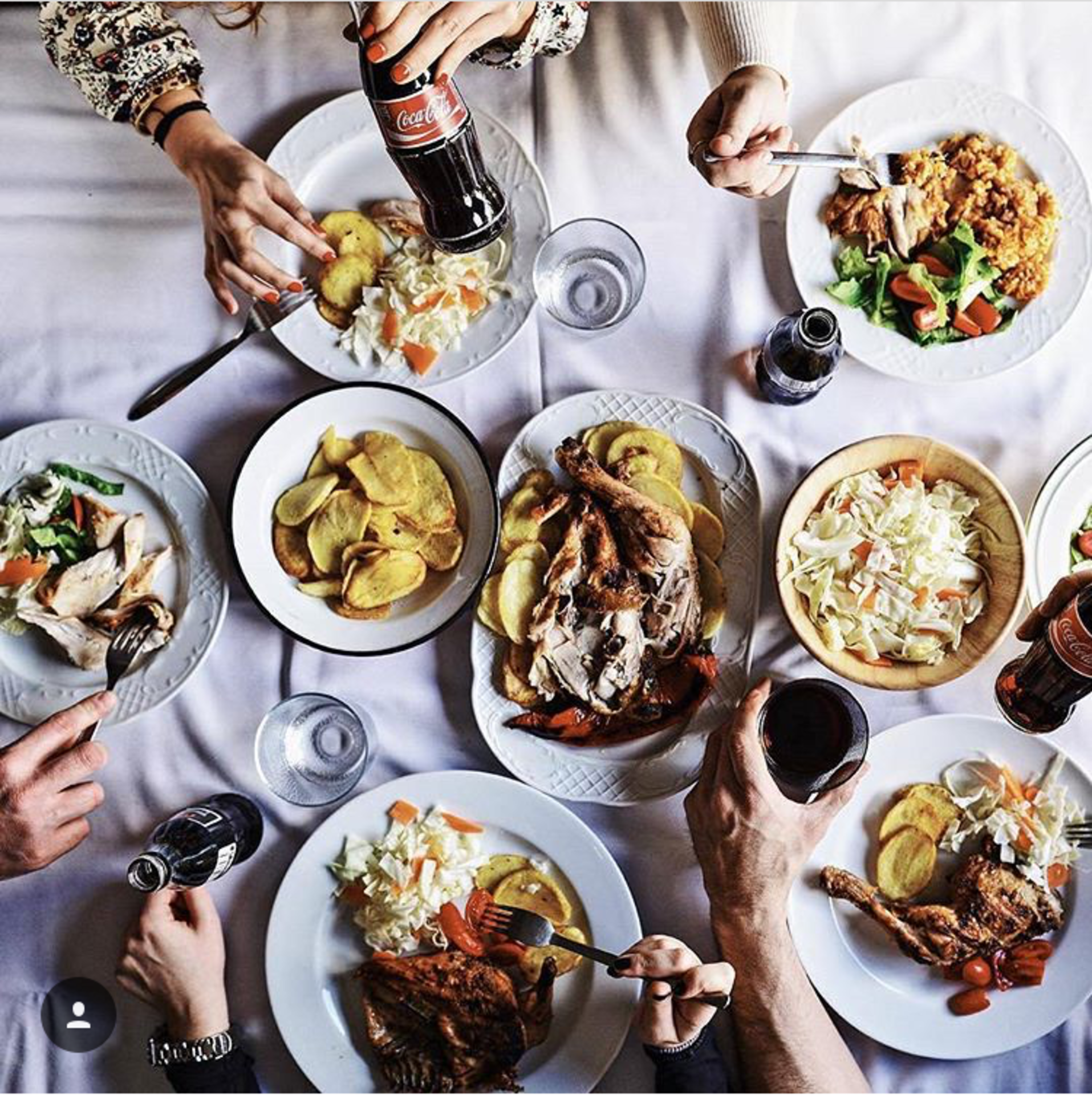 Coca-Cola and Food Flatlays example photo