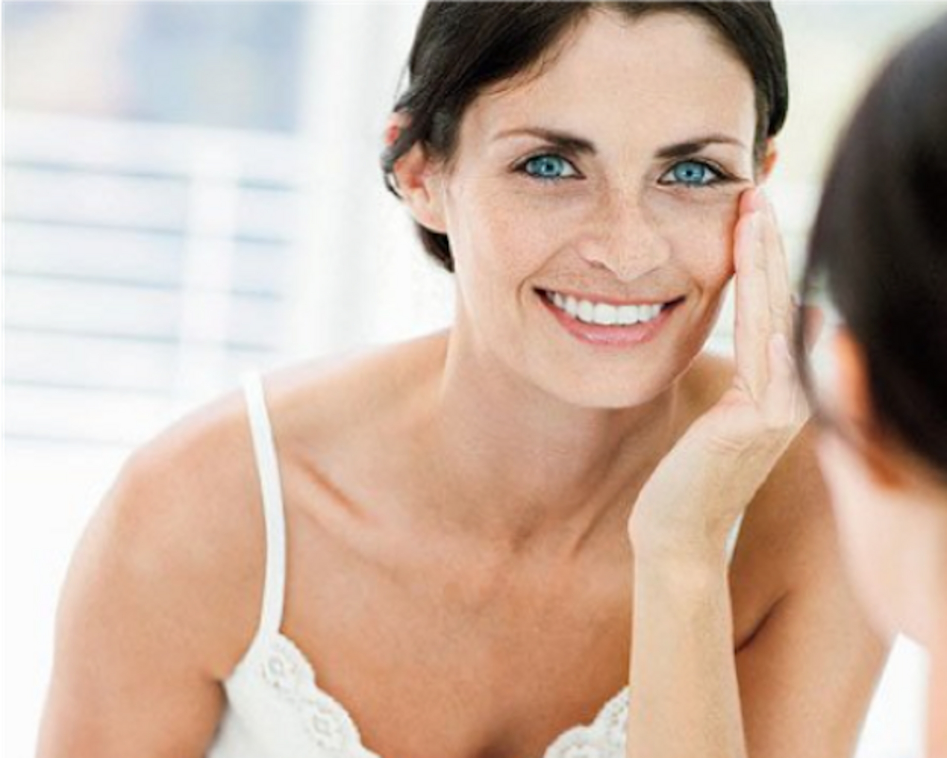Applying your facial product example photo
